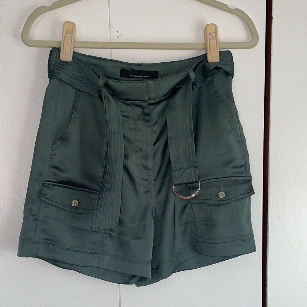 White House Black Market High Waist Green Shorts
